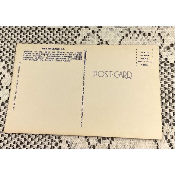 Mid Century Postcard Old Cars & Cafe Du Monde New Orleans - Picture 3 of 7